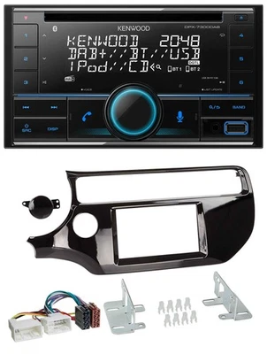 Kenwood CD 2DIN DAB USB MP3 Bluetooth Autoradio für Kia Rio UB ab 15 piano-schwa - Bild 1 von 4