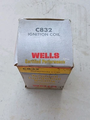 Wells - C832 - Ignition Coil - Ford, AMC, & Jeep N.O.S. BOX HAS SHELF WEAR - Image 1 of 4