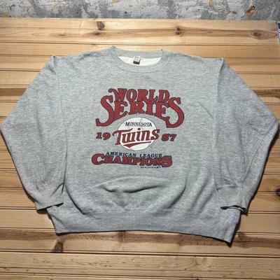 Vintage 1987 Minnesota Twins MLB American League Champions Sweatshirt - Size XL - Image 1 of 4