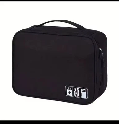 Bolsa de armazenamento digital eletrônica portátil organizador de viagem cabo USB estojo gadget - Imagem 1 de 3
