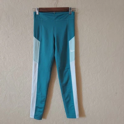 Nike Niñas Grandes Dri-fit Leggings Verde Foto 1 de 4