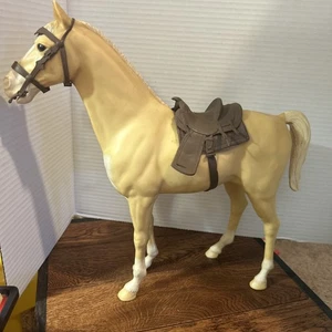 Vintage Louis Marx Toys 1965 Johnny West Pferd Thunderbolt mit Sattel & Decke - Bild 1 von 13