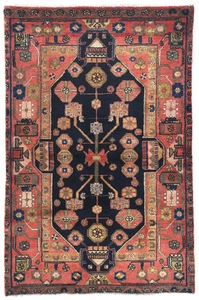 Handgefertigter Vintage Orientteppich 3'6X5'6 ft Blumen Landhaus Boho Eingang Teppich - Bild 1 von 11