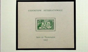 FRENCH POLYNESIA Sc 123 NH SOUVENIR SHEET OF 1937 - COLONIAL ARTS EXPO - (CA25) - Picture 1 of 1