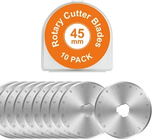 10 Packs 45Mm Rotary Cutter Blades for Fabric Sewing Arts Crafts - Picture 1 of 12