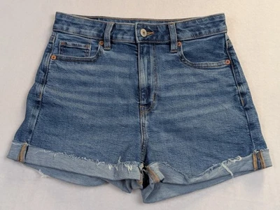American Eagle Womens Shorts Mom Short Size 0 Cotton Blend Blue - Image 1 of 4