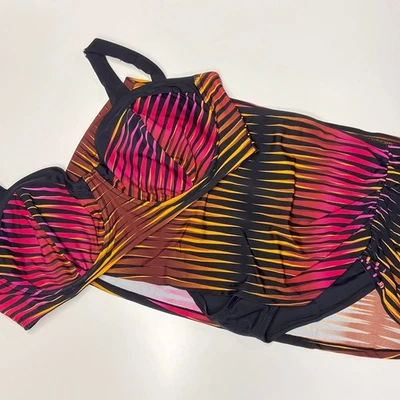 Swimsuits For All Bikini 2 Piece Size 20W Underwire Support Skirted Beach Glam - Image 1 of 4