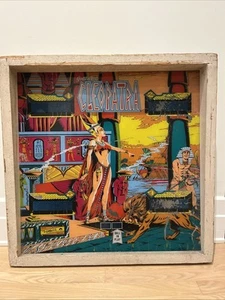 CLEOPATRA Pinball BACKGLASS by GOTTLIEB 1977 Wood Framed - Picture 1 of 12