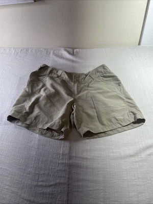 Columbia PFG Omnishade 卡其色棕褐色低腰短裤女式 S 码 — 第 1/4 张图片