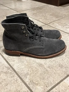 Wolverine 1000 Mile Boots W40193 Grey Suede Men's US Size 8.5 D - Picture 1 of 17