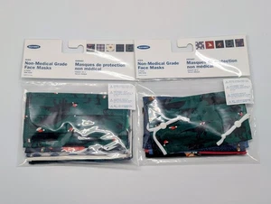 2 NEW Old Navy Kids 5 Pack Non Medical Grade Face Masks - Xmas & Dinos Themed - Picture 1 of 4