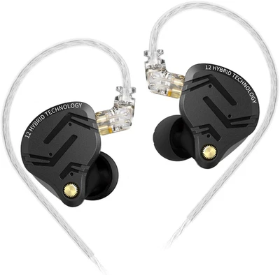 KZ ZS12 PRO X in Ear Monitor IEM Headphones,1Dd+5Ba Hybrid Wired Gaming Earbuds, - Image 1 of 4