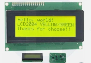 LCD 2004+12C Yellow B/lit Character Module Display Screen For Arduino HD44780 - Picture 1 of 3
