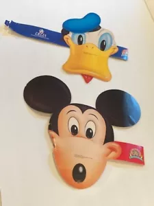 Rare Vintage Delta Fantastic Flyer DISNEY Mickey Mouse & Donald Duck Headbands - Picture 1 of 13