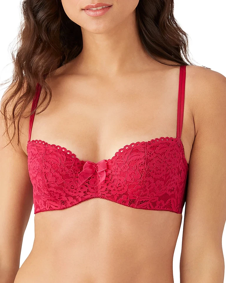 b.tempt'd by Wacoal X6502 Lace Ciao Bella Molded Cups Underwire Bra Red 34B