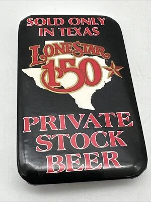 Prendedor de botón vintage vendido solo en Texas Lone Star 150 stock privado cerveza pinback Foto 1 de 3