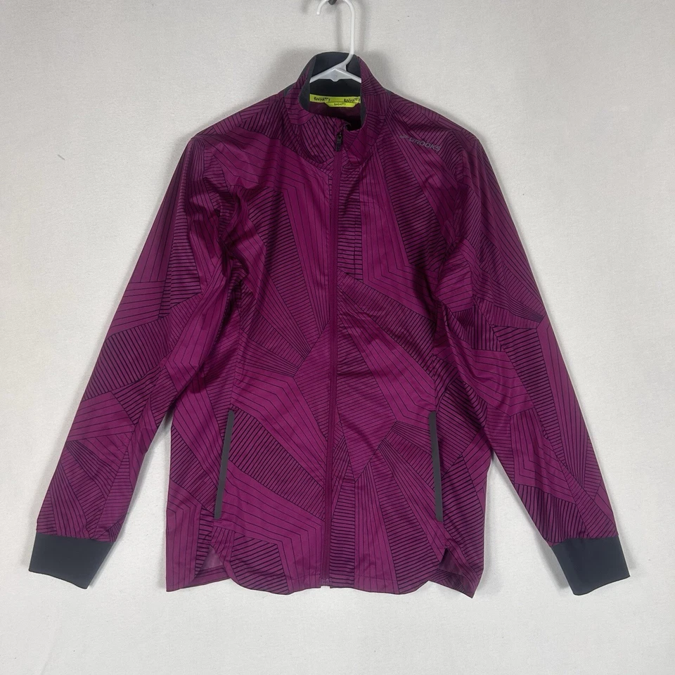 Brooks Run Happy Drift Shell Jacket Womens Large Purple Long Sleeve Athletic - Image 1 of 4