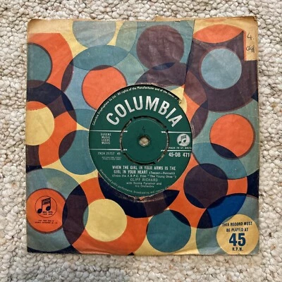 Cliff Richard When The Girl In Your Arms Is The Girl In Your Heart +  UK 7" 45 - Image 1 of 4