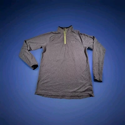 Under Armour All Season Gear Men's MEDIUM Gray Pullover 1/4 Zip Running - Image 1 of 4