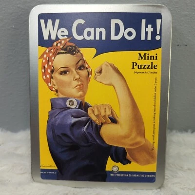 Rosie The Riveter We Can Do It! Mini rompecabezas de 54 piezas 5x7 pulgadas nuevo en caja Foto 1 de 3