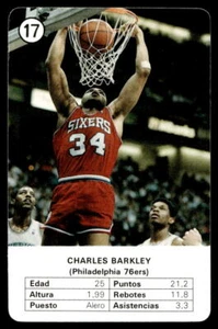 1988 Fournier NBA Estrellas #17 Charles Barkley Philadelphia 76ers MINT - Picture 1 of 2