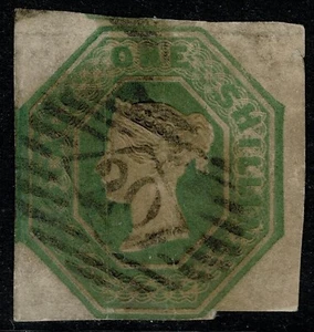 1847 1/- Verde SG55 Cut Square London Inland 20 finemente usato gatto. £1.000,00 - Foto 1 di 1