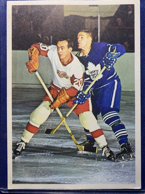 Original 1950s Toronto Maple Leafs Action Cross Check NHL Hockey Game  Photograph