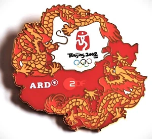 2008 BEIJING SUMMER Olympics ARD ( GERMAN BROADCASTING ) DRAGON MEDIA PIN - Picture 1 of 3