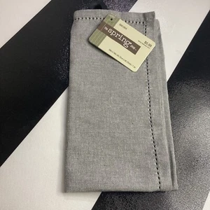 Gray Chambray Stitched Cloth Napkin - Picture 1 of 5