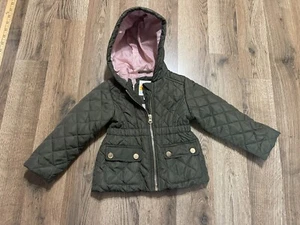 C&C California Jacket, Girl's Size 18M, Green Pink, Zip Up, Long Sleeve Hoodie - Picture 1 of 10