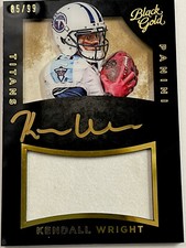 2015-16 Panini Kendall Wright auto  Game Worn Patch Auj-kw /99 Black Gold