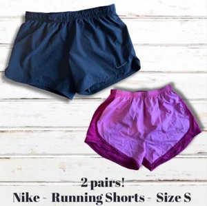 Nike Dri-Fit Running Shorts with Liner Women's Size S - 2 PAIR BUNDLE! - Picture 1 of 9