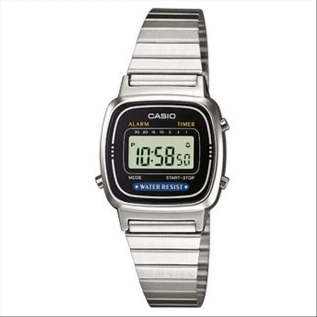 Casio LA670WEA-1EF 25mm Cassa in Acciaio Inossidabile, Cinturino Argento in Acciaio Inossidabile Orologio da Donna