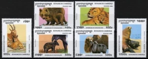 Camboya 1996, Animales salvajes, Juego de vida silvestre, Sc 1558-1563 MNH - Imagen 1 de 1