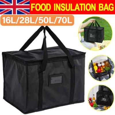 BEAUTYLIFE4U-UK UK LARGE FOOD DELIVERY INSULATED BAGS PIZZA TAKEAWAY THERMAL WARM/COLD BAG RUCK