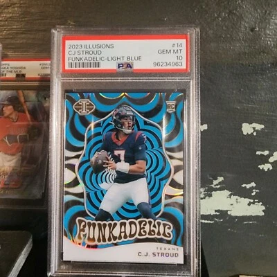 PSA 10 2023 Panini Illusions - Funkadelic #14 C.J. Stroud (RC) Light Blue /299  - Image 1 of 2