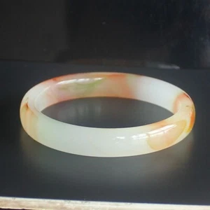Pretty Agate bangle bracelet with pattern - Picture 1 of 7