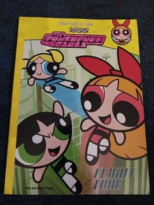 Vintage VTG The Powerpuff Girls GIANT COLORING BOOK Flight Time 2004 RARE OOP CN - Picture 1 of 16
