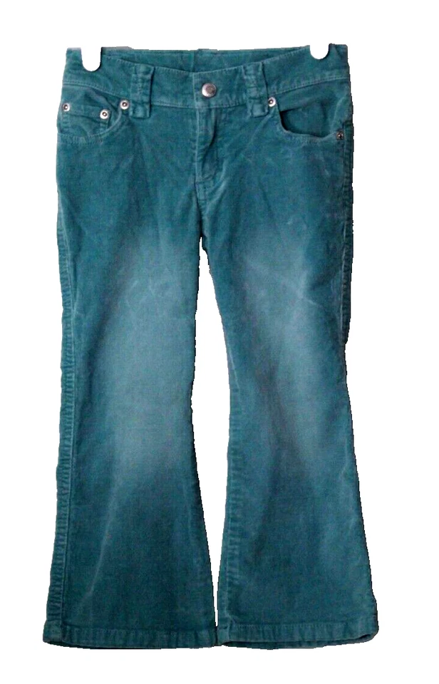 SONOMA CORDUROY JEANS girl's size 5 spearmint green stretch cotton bootcut - Image 1 of 4