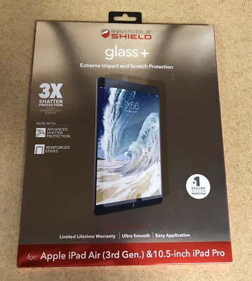 New ZAGG iPad Air 3rd Gen,Pro 10.5 Screen Protector InvisibleShield Glass+ - Image 1 of 2
