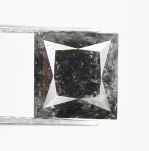 Sale e pepe sfusi naturali 3,01 ct quadrato taglio brillante taglio principessa diamante - Foto 1 di 15