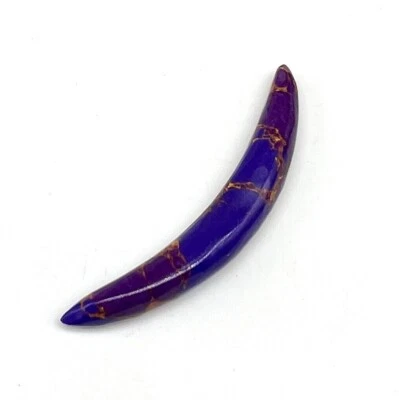 Purple Copper Turquoise CURVED TUSK, Septum Tusk  size 12g to 5/8'' & Customize - Image 1 of 4