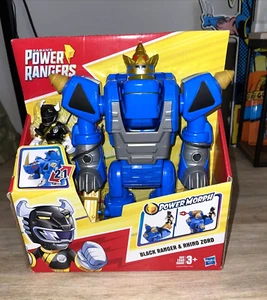 Playskool Heroes Power Rangers Morphin Zords Black Ranger und Rhino Zord 3 Zoll - Bild 1 von 2
