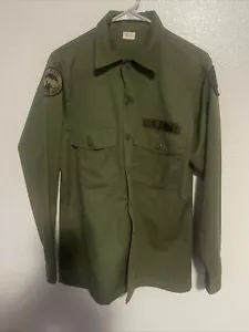 Vintage 1978 US Army Man's CAL Logo Shirt 15.5x33Poly/Cotton DuraPress OG507 - Picture 1 of 8