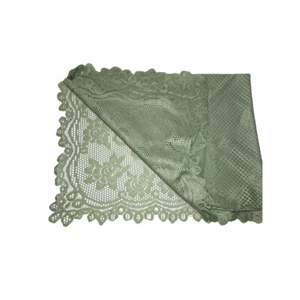 Vintage Green Lace Rectangular Tablecloth 7' X 5' - Picture 1 of 6