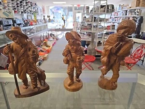 Vintage German/ Bavarian WOOD CARVING  LOT OF 3 EXCELLENT CONDITION  - Picture 1 of 24