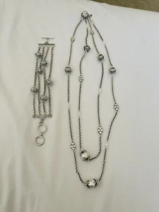 Conjunto de pulsera de múltiples filas de diamantes de imitación de perlas Premier Designs - Imagen 1 de 12