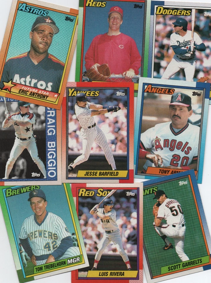 1990 Topps Baseball Cards 351-650 , Nrmt-Mint - Pick Player - Build Your Set - Image 1 of 1