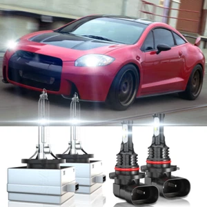 For Mitsubishi Eclipse 2009-2012 LED HID Headlight Hi-Lo + Fog Light Bulbs Combo - Picture 1 of 15