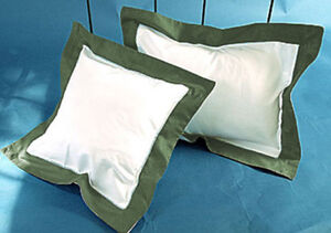 Solid Border Pillow Shams Egyptian Cotton 800TC All Size & Color